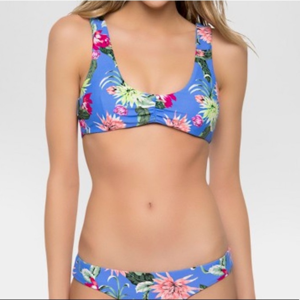 TORI PRAVER 2 PIECE FLORAL SWIMSUIT (S/M)